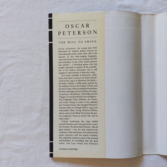 OSCAR PETERSON The Will to Swing Jazz 1st Ed 1988 HC DJ Like New Gene Lees - Picture 9 of 13